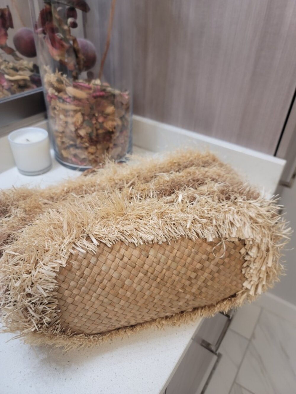 KAYU Woven Straw Tote Bag Double Handles Beach Vacation - Picture 6 of 8